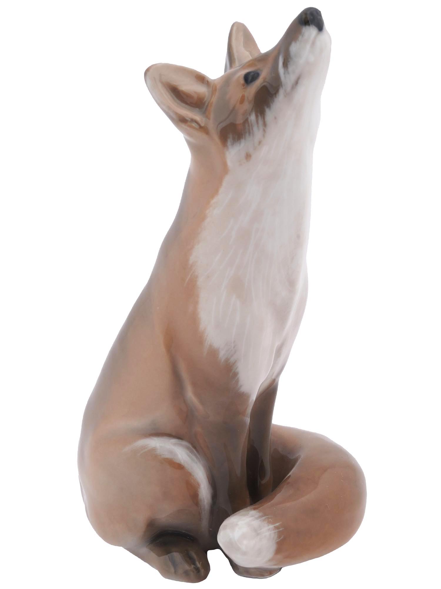 ROYAL COPENHAGEN DENMARK PORCELAIN FOX FIGURINE PIC-0